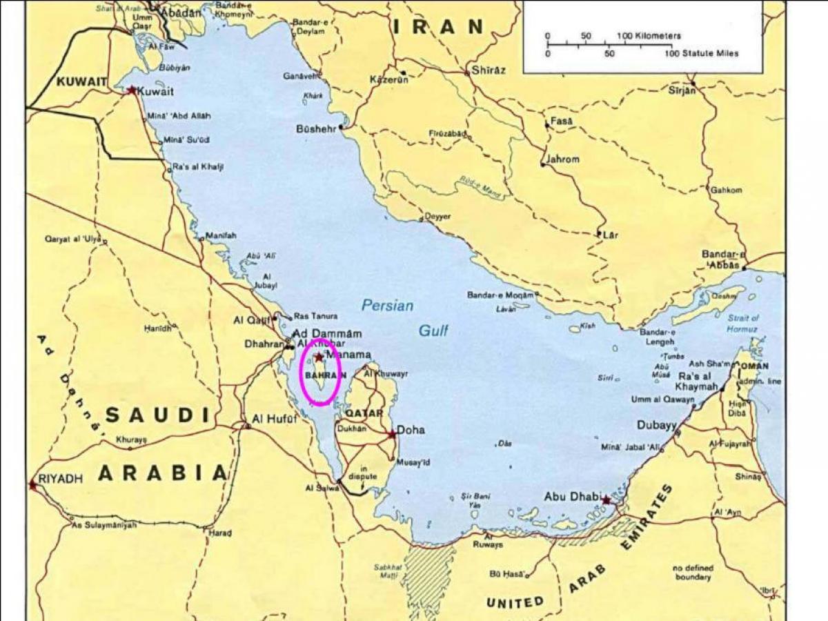 térkép Bahrein-sziget 