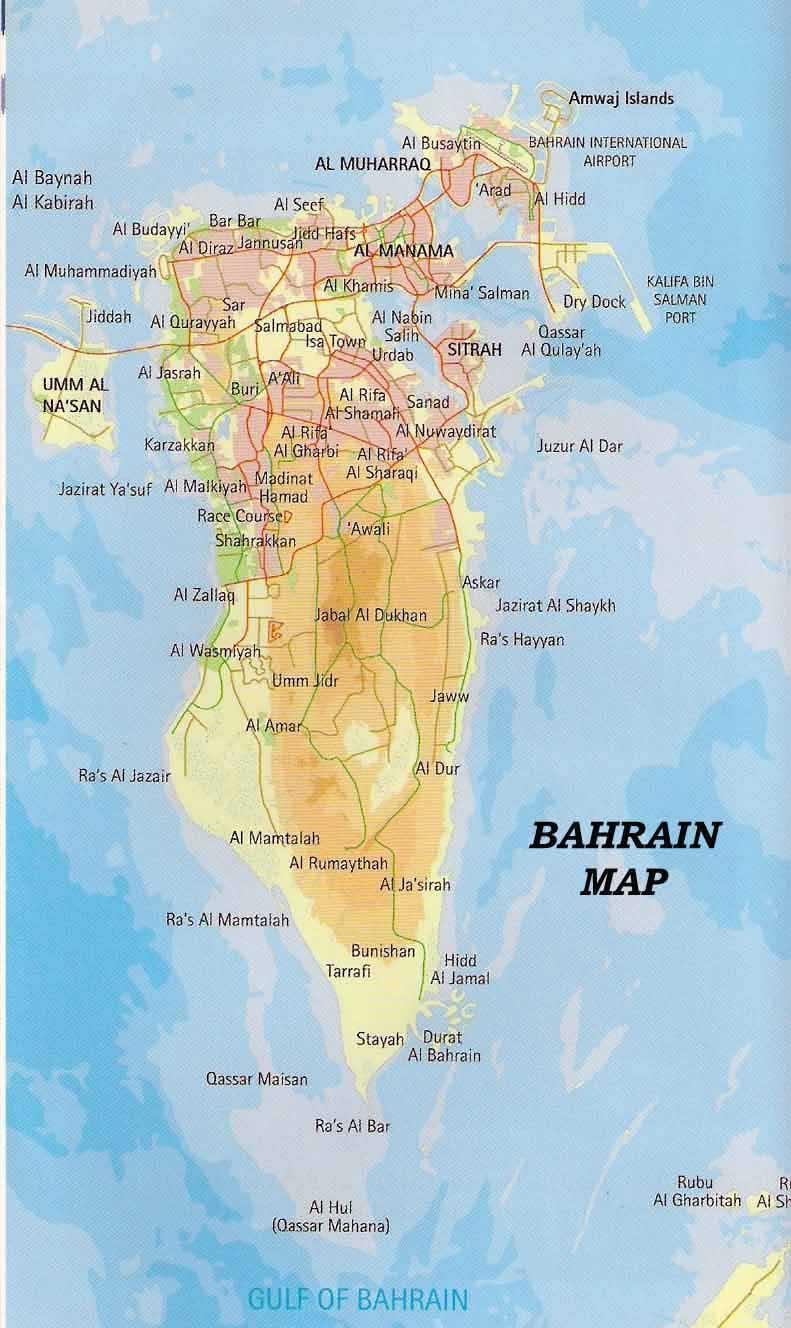 Bahrein térkép helyen