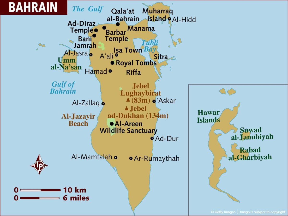 al Bahrein térkép
