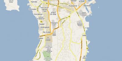 Térkép street map a Bahreini